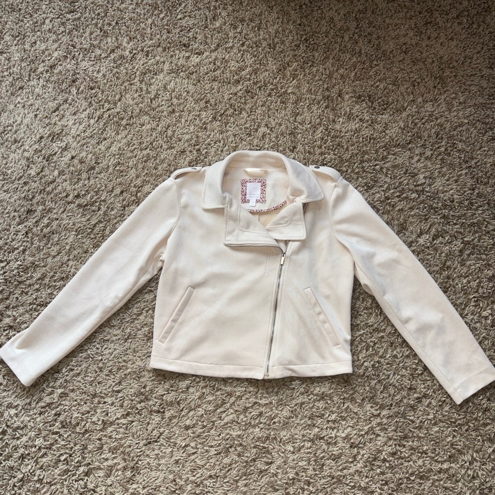 Cream Zip-Up Jacket